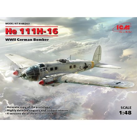 ICM Heinkel He-111H-16 WWII German Bomber makett