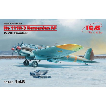 ICM He 111H-3 Romanian AF, WWII Bomber makett