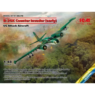   ICM B-26K Counter Invader (early), US Attack Aircraft 1:48 repülő makett