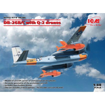 ICM DB-26B/C with Q-2 drones makett