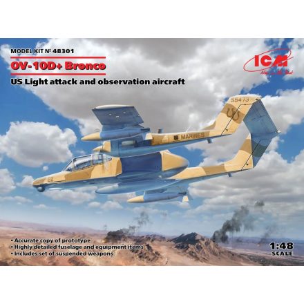 ICM OV-10D+ Bronco, US Attack Aircraft makett