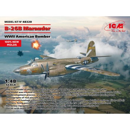 ICM B-26B Marauder WWII American Bomber makett