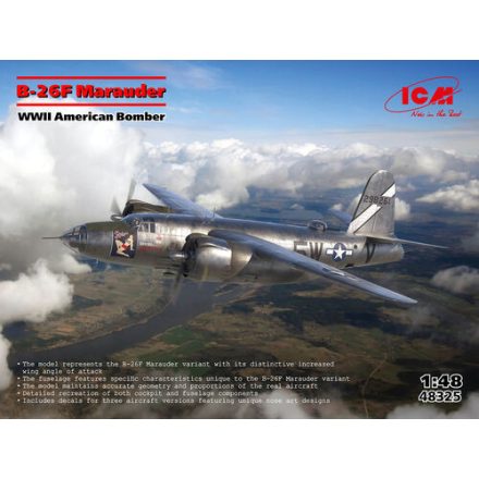 ICM B-26F Marauder, WWII American Bomber makett
