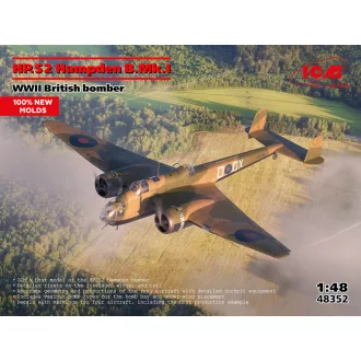   ICM HP.52 Hampden B.Mk.I WWII British bomber (100% new molds) 1:48 repülő makett