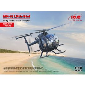   ICM MH-6J Little Bird - US Special Forces Helicopter (100% new moulds) makett