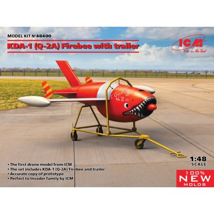 ICM Q-2A (KDA-1) Firebee with trailer makett