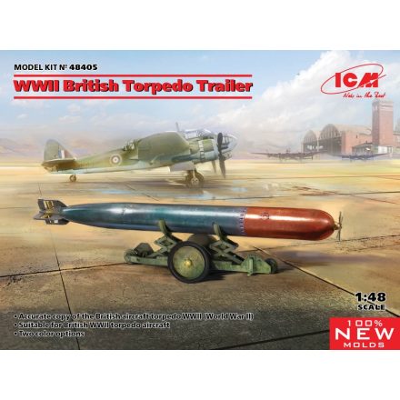 ICM WWII British Torpedo Trailer makett