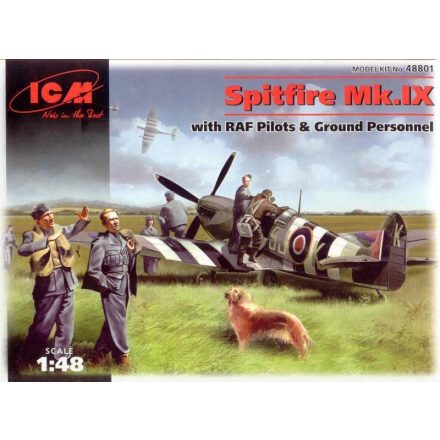 ICM Spitfire Mk.IX with Pilots, Ground crew makett