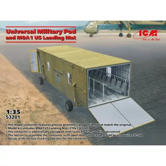   ICM Universal Military Pod with M8A1 US Landing Mat 1:35 dioráma kiegészítő