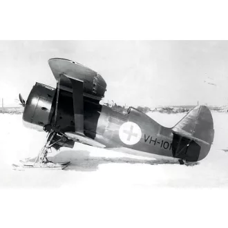   ICM I-153,WWII Finnish Air Force Fighter winter version 1:72 repülő makett