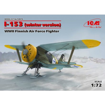 ICM I-153 Finnish Air Force Fighter winter version makett