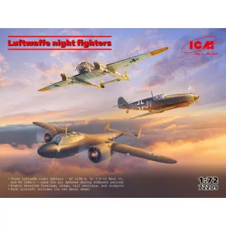   ICM Luftwaffe Night Fighters - Messerschmitt Bf-109 E-4 / Fw-189 A-1 and Do-17 Z-10 makett