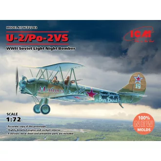   ICM U-2/Po-2VS, WWII Soviet Light Night Bomber 1:72 repülő makett