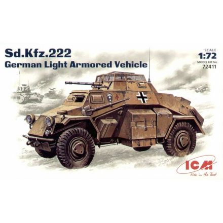 ICM Sd.Kfz.222 German Light Armoured Vehicle makett