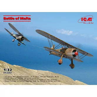   ICM Battle of Malta (Fiat CR.42 and Gloster Sea Gladiator Mk.II) makett