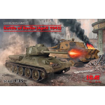 ICM Battle of Berlin (April 1945) (T-34-85, King Tiger) makett