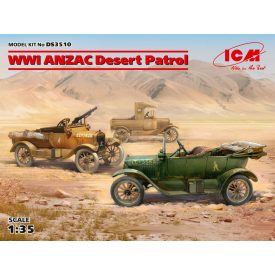   ICM WWI ANZAC Desert Patrol (Model T LCP, Utility, Touring) makett
