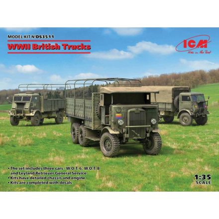 ICM British Trucks (Model W.O.T. 6, Model W.O.T. 8, Leyland Retriever General Service) makett