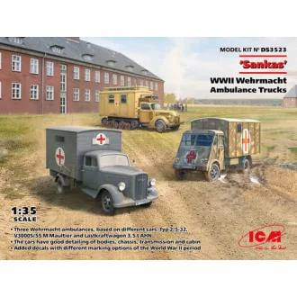   ICM 'Sankas' WWII Wehrmacht Ambulance Trucks makett