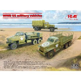   ICM WWII US Military Vehicles (G7117, Studebaker US6-U3, Studebaker US6-U5) makett