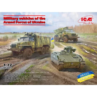   ICM Military vechicles of the Armed Forces of Ukraine (SPz Marder 1A3, URAL-43203, BM-21 'Grad') 1:72 harcjármű makett