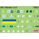 ICM Military vechicles of the Armed Forces of Ukraine (SPz Marder 1A3, URAL-43203, BM-21 'Grad') 1:72 harcjármű makett