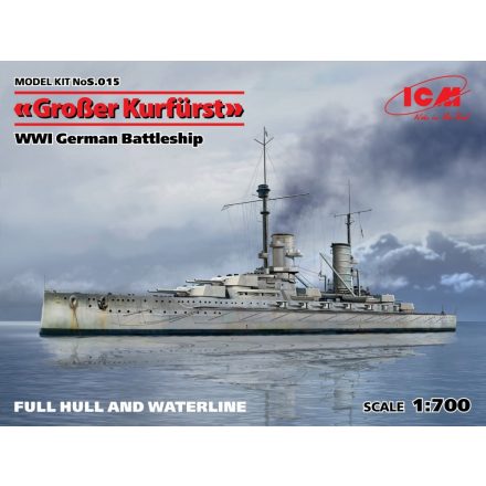 ICM Großer Kurfürst (Full hull) WWI German Battleship makett