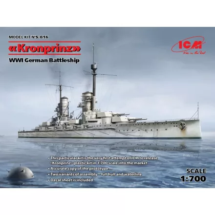 ICM Kronprinz WWI German Battleship makett
