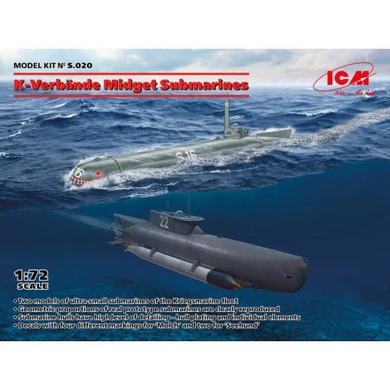 ICM K-Verbände Midget Submarines - Seehund and Molch makett