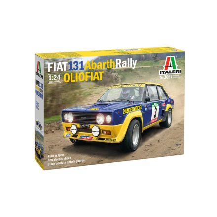 Italeri Fiat 131 Abarth Rally Olio Fiat makett