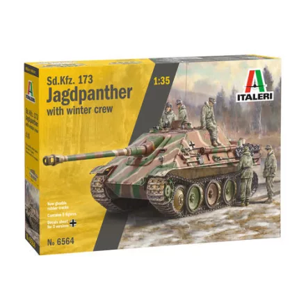Italeri Sd.Kfz.173 JAGDPANTHER with winter crew makett