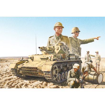 Italeri Pz.Kpfw.IV F1/F2/G With Afrika Korps Infantry makett