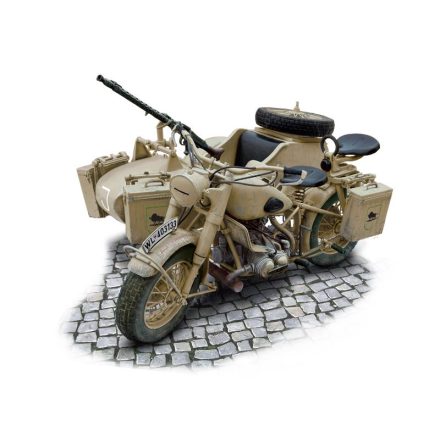 Italeri BMW German Military Motocycle with side car makett