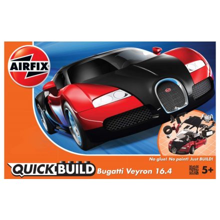Airfix QUICKBUILD Bugatti 16.4 Veyron black/red