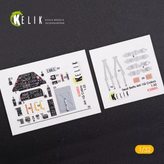 Kelik AH-1G Cobra interior 3D decals for ICM kit 3D matrica