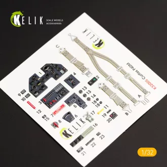Kelik P-40M interior 3D decals for Trumpeter kit 3D matrica