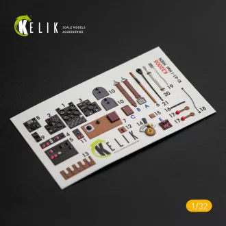 Kelik Ki-61-I interior 3D decals for Hasegawa kit 3D matrica