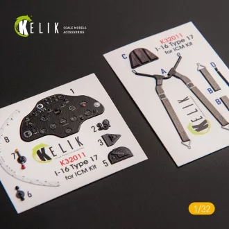   Kelik I-16 type 17 - Interior 3D Decal for ICM kit 3D matrica