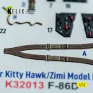 Kelik F-86D - interior 3D decals for Kitty Hawk/Zimi models kit 3D matrica