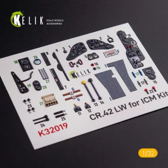 Kelik CR.42 LW - Interior 3D Decal for ICM kit 3D matrica
