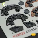 Kelik DH.81A Tiger Moth - Interior 3D Decal with 3D printed parts for ICM kit 3D matrica