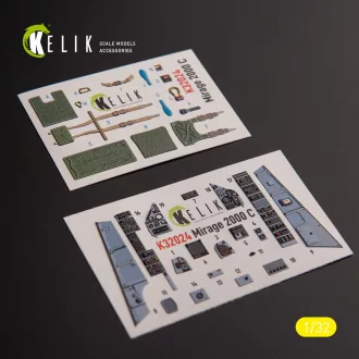   Kelik Mirage 2000C - interior 3D decals for Kitty Hawk/Zimi models kit 3D matrica