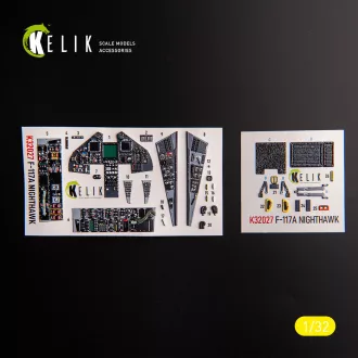   Kelik F-117A - Type 1 interior 3D decals for Trumpeter kit 3D matrica