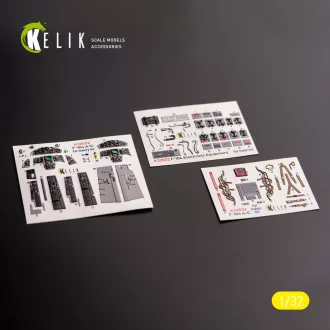   Kelik F-104 A/C - interior 3D decals for Italeri kit 3D matrica