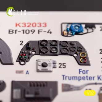   Kelik BF-109 F-4 - interior 3D decals for Trumpeter kit 3D matrica