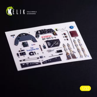   Kelik BF-109 G-6 - interior 3D decals for Trumpeter kit 3D matrica