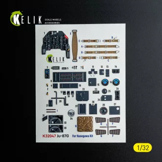   Kelik Ju-87G - interior 3D decals for Hasegawa kit 3D matrica