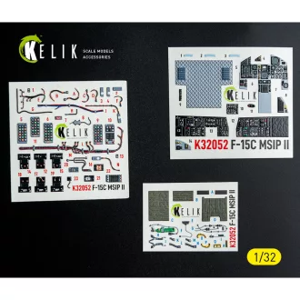   Kelik F-15C MSIP II- interior 3D decals for Tamiya kit 3D matrica