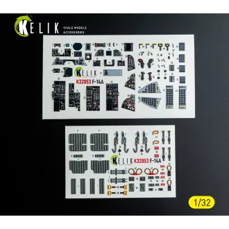Kelik F-14A - interior 3D decals for Tamiya kit 3D matrica