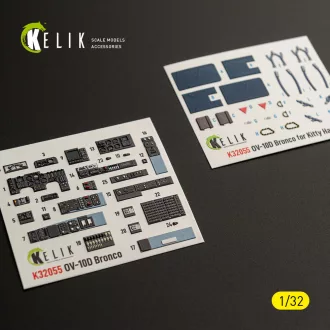   Kelik OV-10D Bronco - interior 3D decals for Kitty Hawk/Zimi models kit 3D matrica